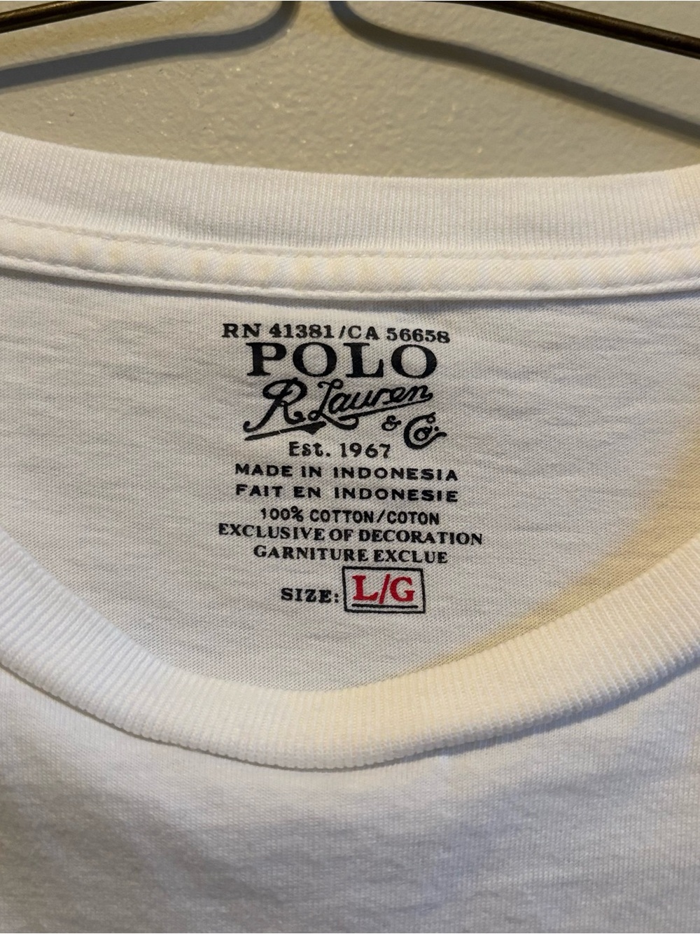 Polo by Ralph Lauren White Long Sleeve Pocket Tee with Navy Pony - Picture 3 of 5